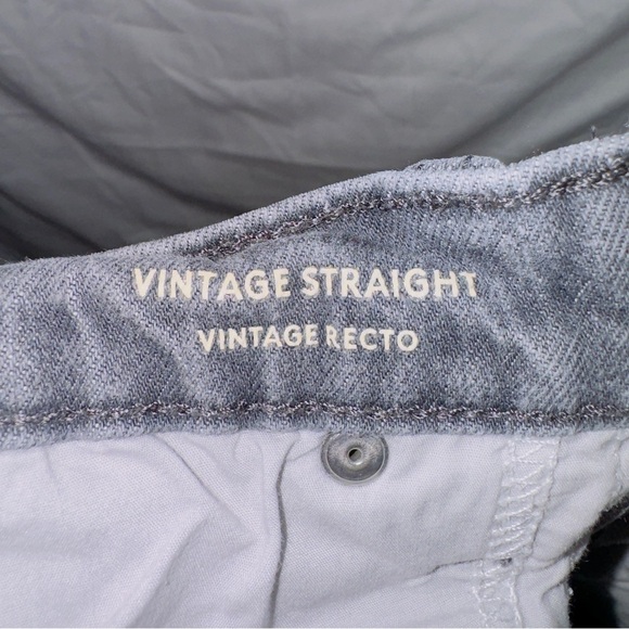 Universal Thread Gray Wash Denim High Rise Button Front Vintage Straight Jean - Picture 5 of 6